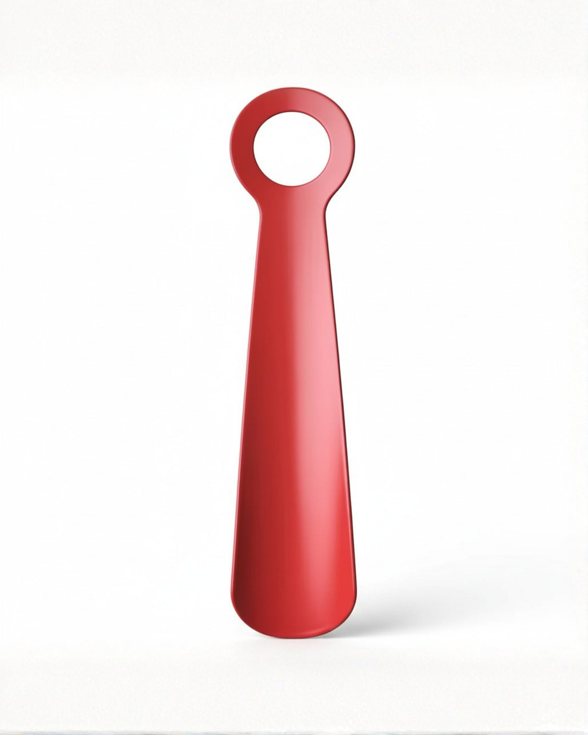 Roter Schuhlöffel aus Metall 18 cm