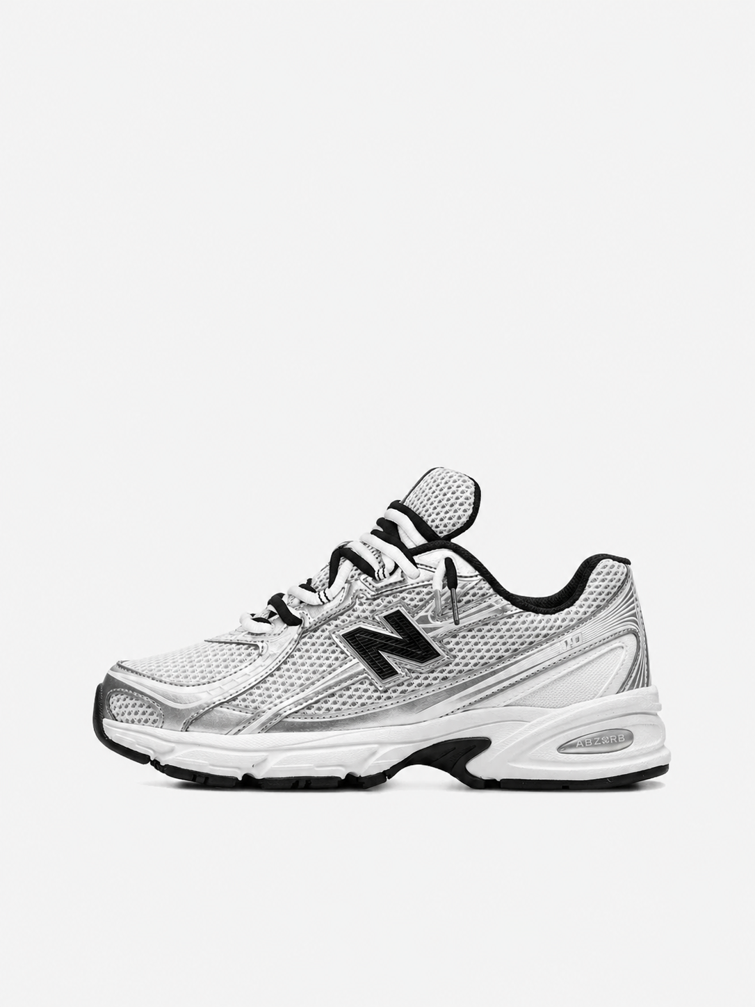 New Balance 740 Black & White Double Laces Custom