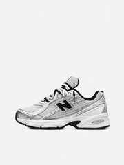 New Balance 740 Black & White Double Laces Custom