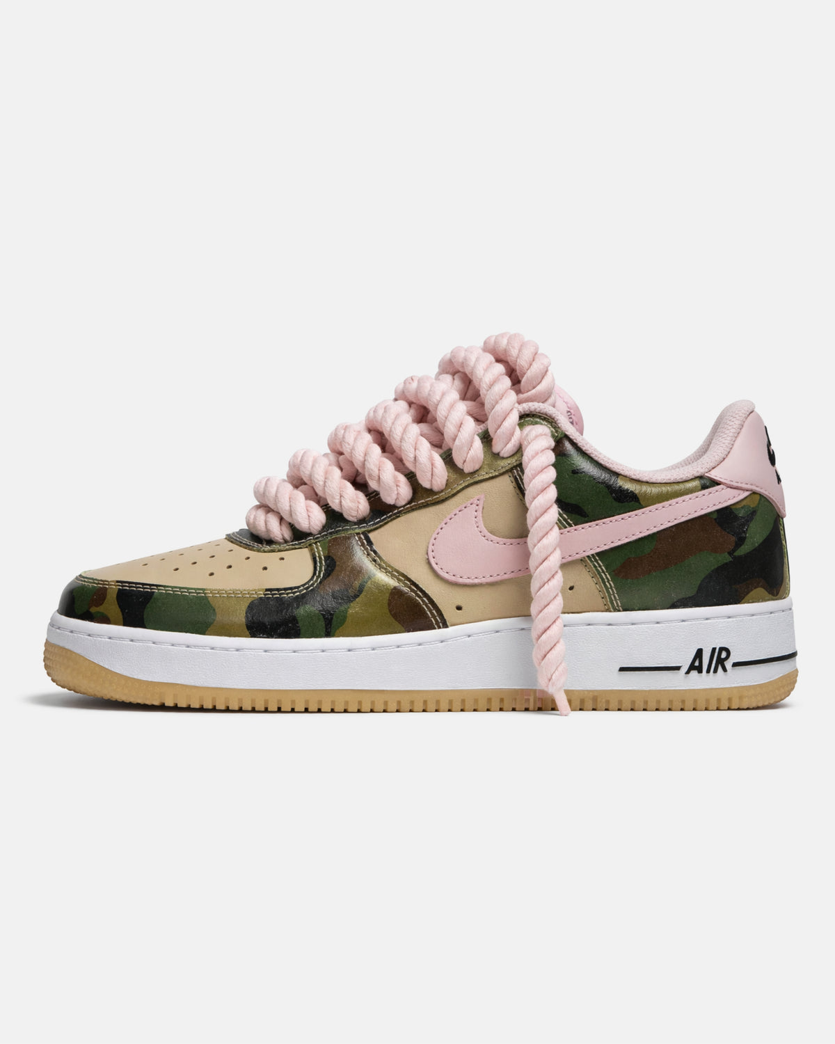 Nike AIR Force One Pink Military Rope Custom 
