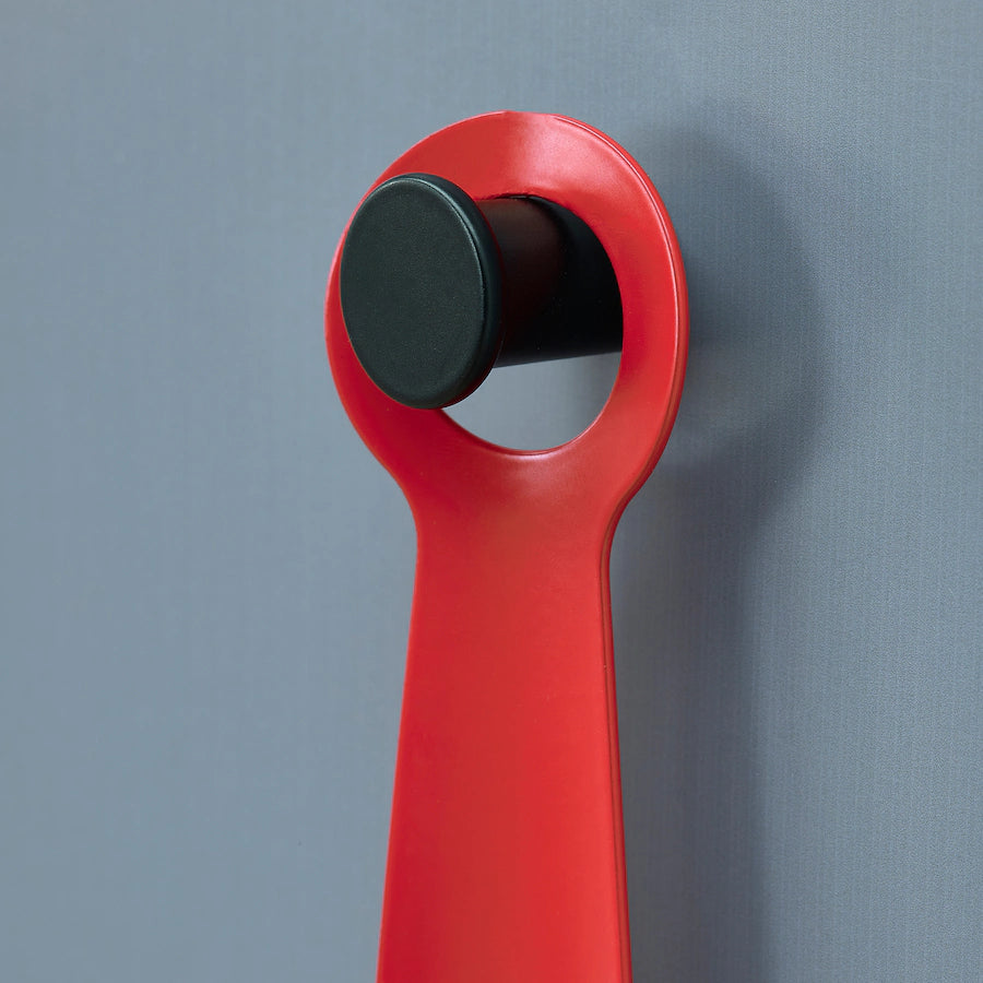 Roter Schuhlöffel aus Metall 18 cm